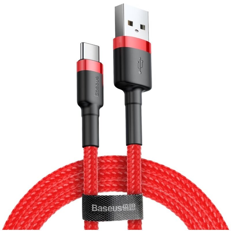 foto del prodotto cavo baseus cafule cavo in nylon resistente usb usb c qc3.0 2a 3m rosso catklf u09 
