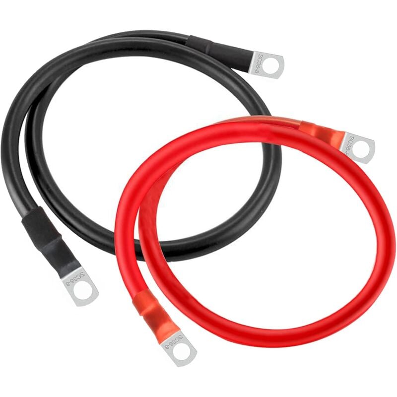 foto del prodotto cavo batteria inverter 2awg 35mm 30cm cavo batteria auto 12v con clip ad anello m8 per motociclette, automobili, barche marine 30cm 