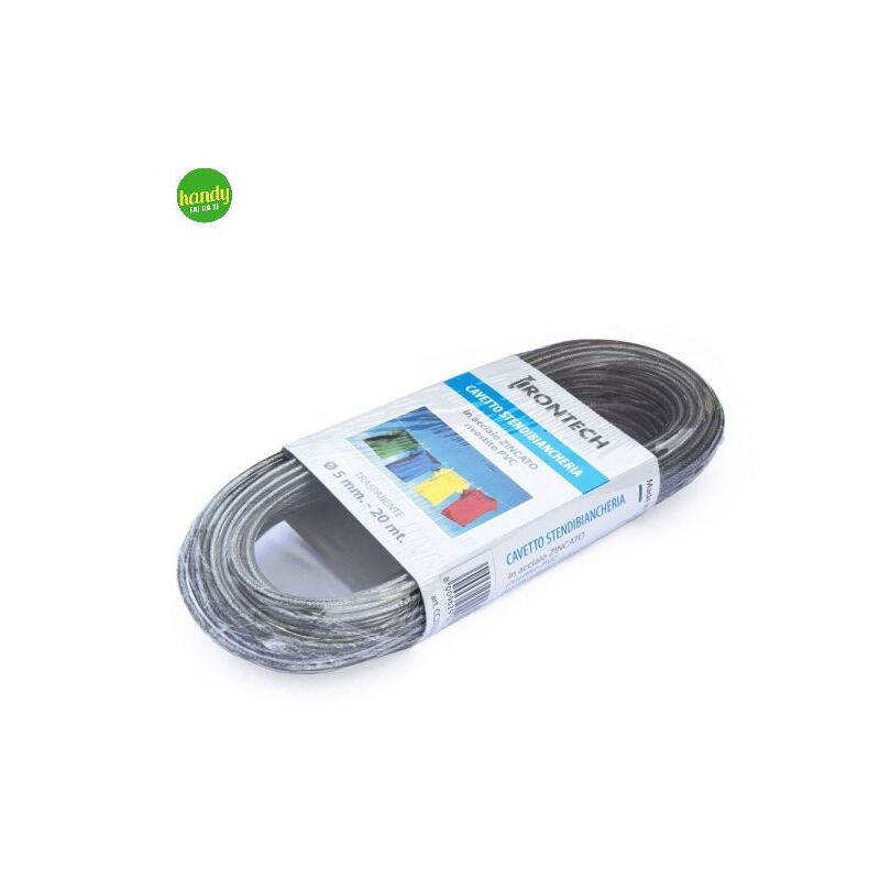 foto del prodotto cavo biancheria masidef 4,5mm 20m acciaio pcv trasparente