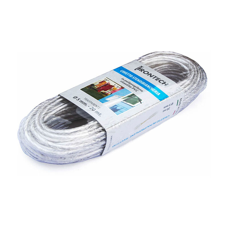 foto del prodotto cavo biancheria masidef 4,5mm 20m polipropilene pcv trasparente