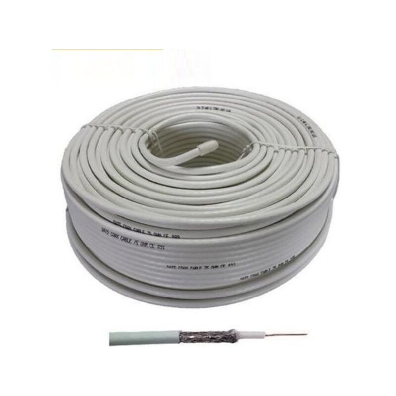 foto del prodotto cavo caossiale h 321 elettrocampania pvc bianco 150 mt