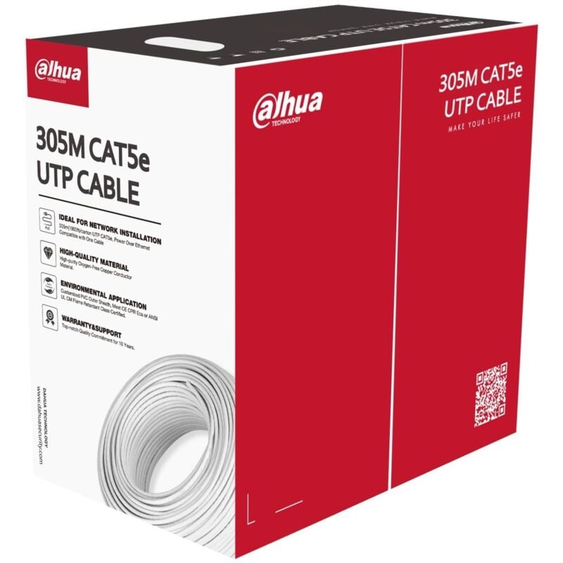 foto del prodotto cavo cat5e lan utp rame 305m pfm920i 5eun dahua
