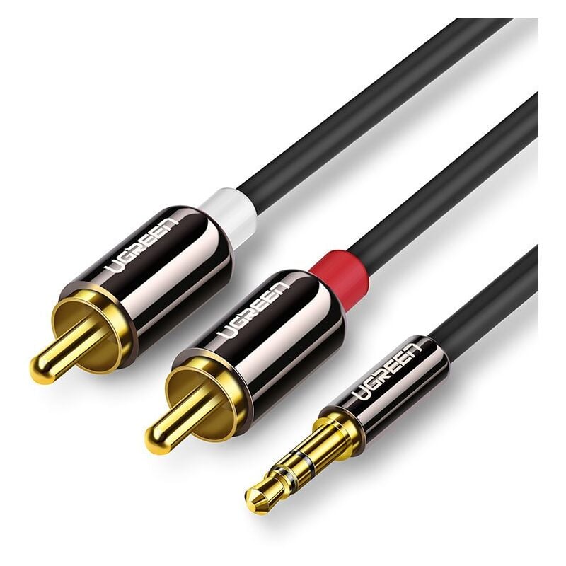 foto del prodotto cavo cavo audio mini jack 3,5mm 2rca 2m nero
