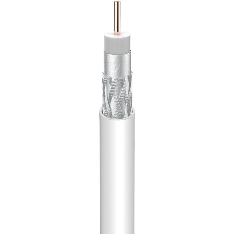 foto del prodotto cavo coassiale bianco cxt 5 rg59 classe b diametro 5mm in rame e pvc 100 metri televes 210603