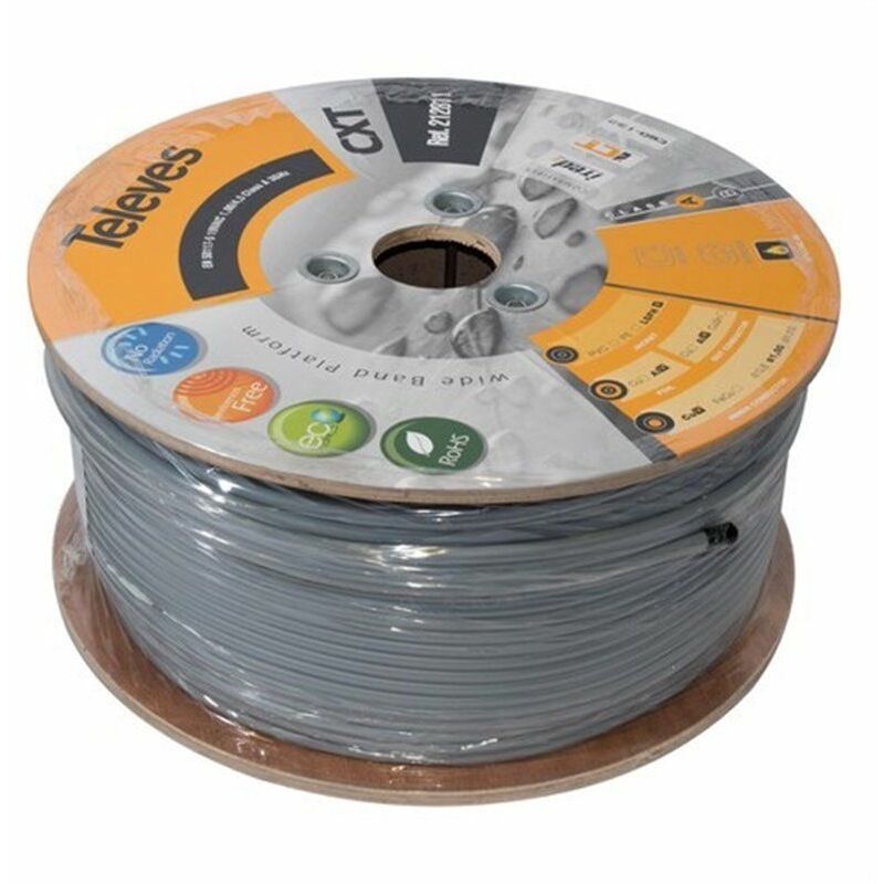 foto del prodotto cavo coassiale cxt lsfh dca a 19atc rame alluminio lsfh 250m grigio
