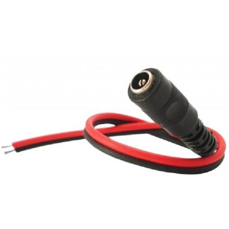 foto del prodotto cavo connettore dc femmina 23 cm 2.1x5.5mm alimentazione telecamere cctv trade shop traesio