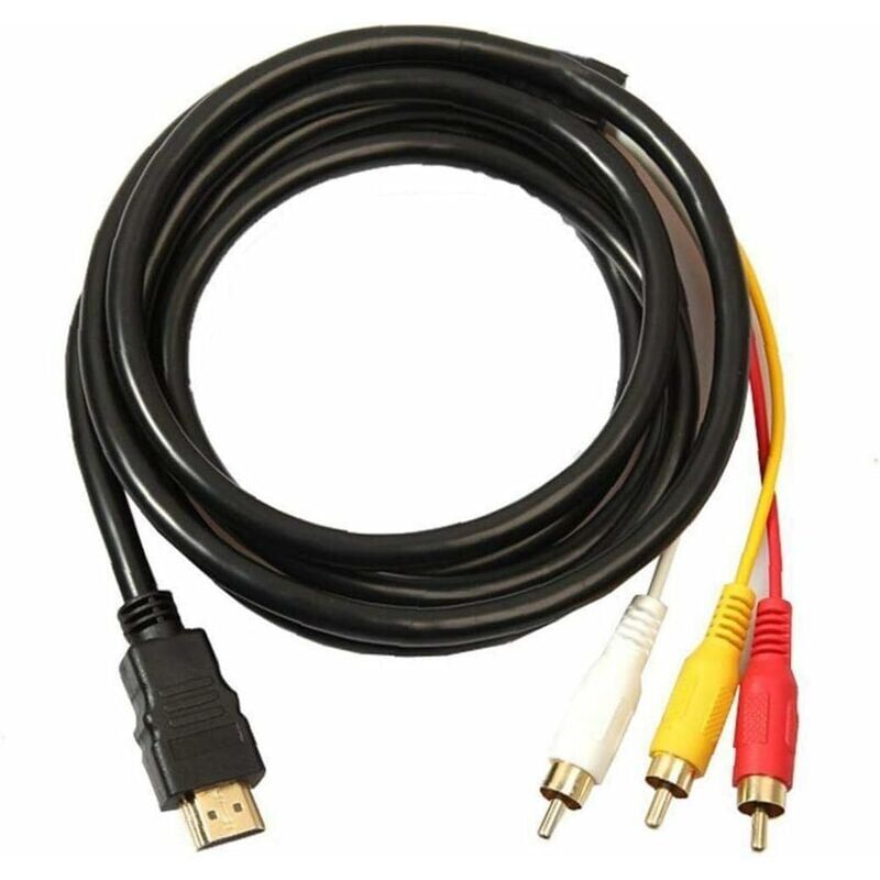 foto del prodotto cavo convertitore adattatore aiperq hdmi rca 3 hdmi a rca cavo trasmettitore di trasmissione unidirezionale da hdmi 1,5 m rca