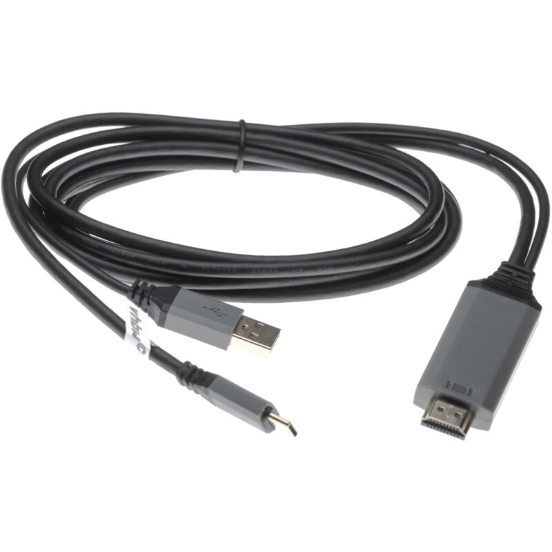 foto del prodotto cavo dati di ricarica hdmi - usb (cavo a y da usb c 3.1 + usb a 2.0 a hdmi) per es. compatibile con samsung galaxy note 8 - 2m - vhbw