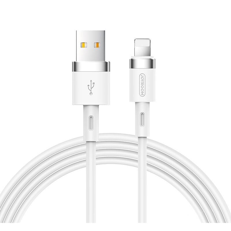 foto del prodotto cavo dati in silicone liquido joyroom n2 usb a lightning 2,4 a 1,2 m bianco