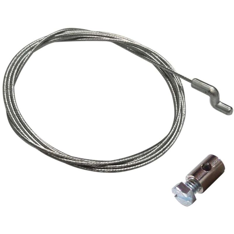 foto del prodotto cavo di acceleratore con morsetto 6 x 9 mm decespugliatore tosaerba tagliaerba testa filo acciaio trazione trattore