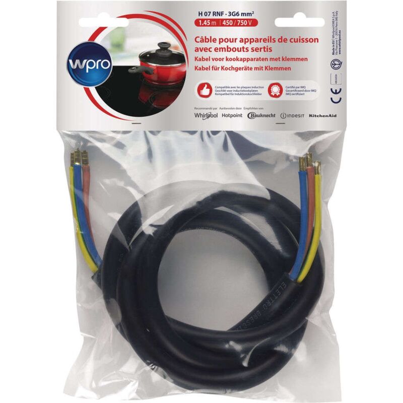 foto del prodotto cavo di alimentazione 3x6mm forni, fornelli elettrici e a gas whirlpool 1219838015250663020
