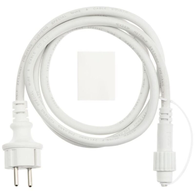 foto del prodotto cavo di alimentazione bianco 1,5 mt presa spina catena party femmina vintage led