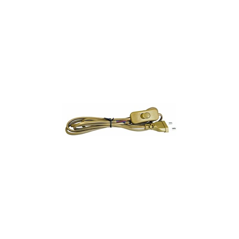 foto del prodotto cavo di collegamento piatto con interruttore 2x0.75mm 1.5m gold