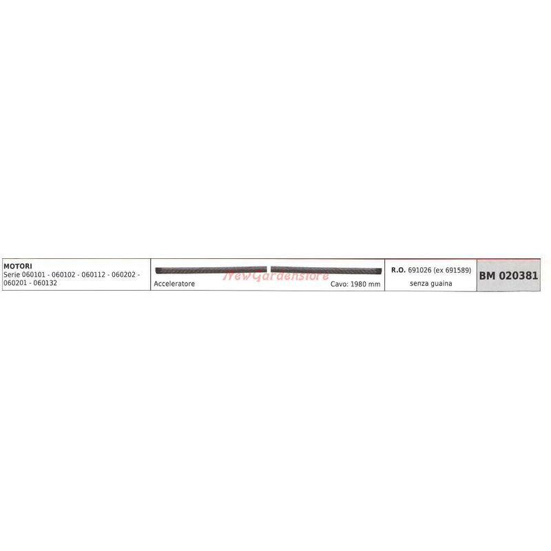 foto del prodotto cavo di controllo acceleratore briggs stratton motori serie 060101 060102 020381