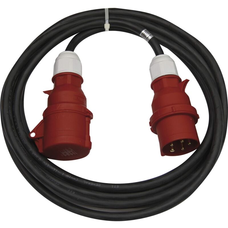 foto del prodotto cavo di prolunga cee a 5 poli, 10 m, 5 x 16 a, 400 v, 3 fasi, 2,5 mm, ip44, nero