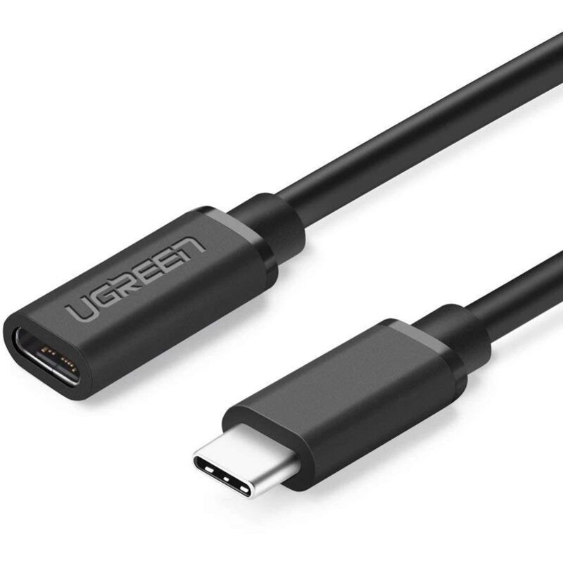 foto del prodotto cavo di prolunga da usb c femmina a usb c maschio 3.1, 0,5 m nero ugreen