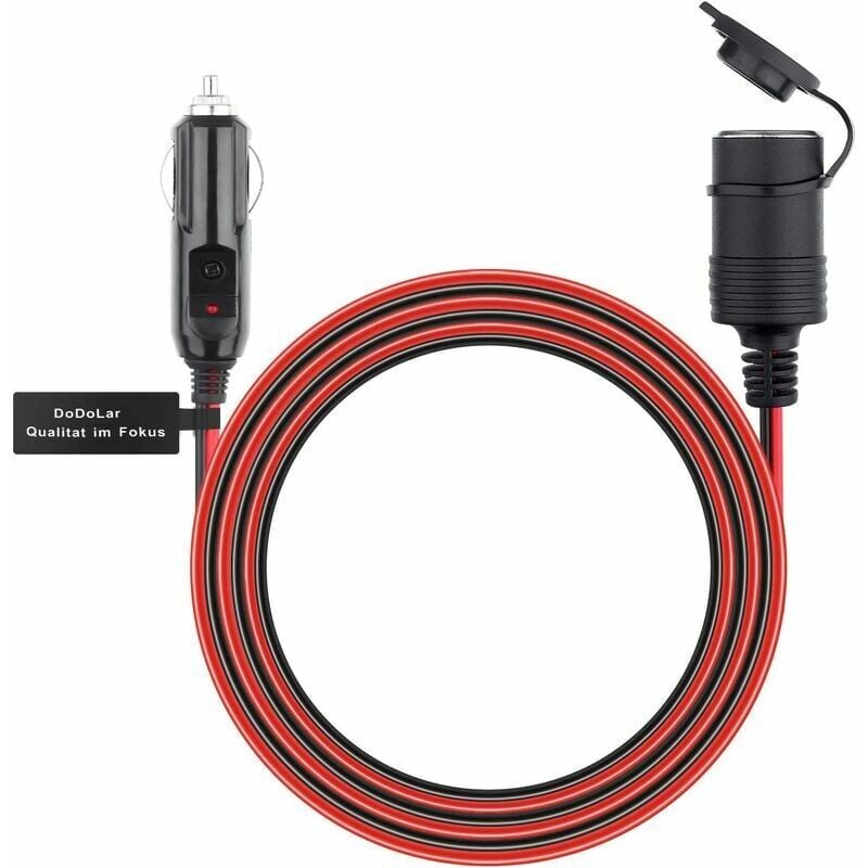 foto del prodotto cavo di prolunga per accendisigari da 12 v 3,1 m con fusibile antipolvere presa per accendisigari adatto per corrente da 15 a 12 v 24 v