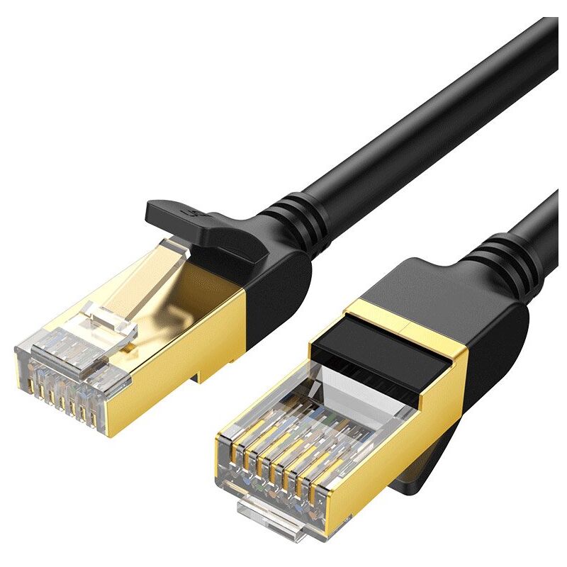 foto del prodotto cavo di rete patch cord lan rj45 cat 7 stp 10gbps 2m nero