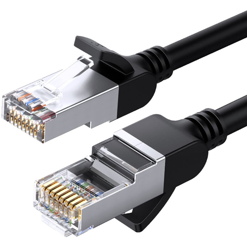 foto del prodotto cavo di rete patch cord rotondo rj45 ethernet cat 6 u utp 3 m - nero