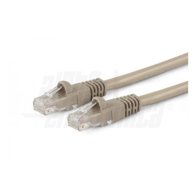 foto del prodotto cavo di rete patch in rame cat. 6 grigio u utp 2m alpha elettronica 95 708 02gb