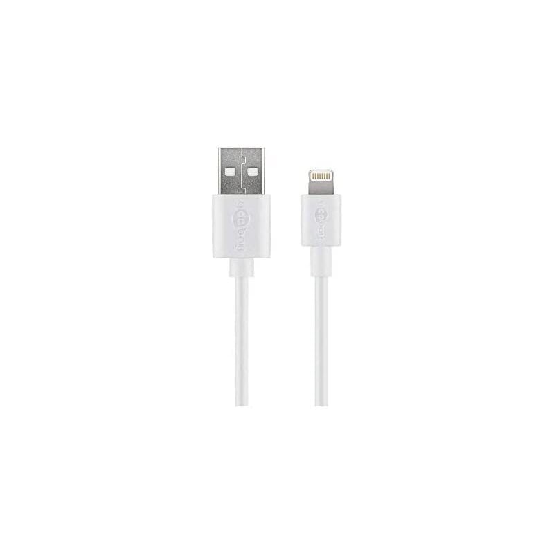foto del prodotto cavo di ricarica e sincronizzazione usb lightning, 1 m, bianco, cavo mfi per apple iphone ipad. lunghezza del cavo 1 m