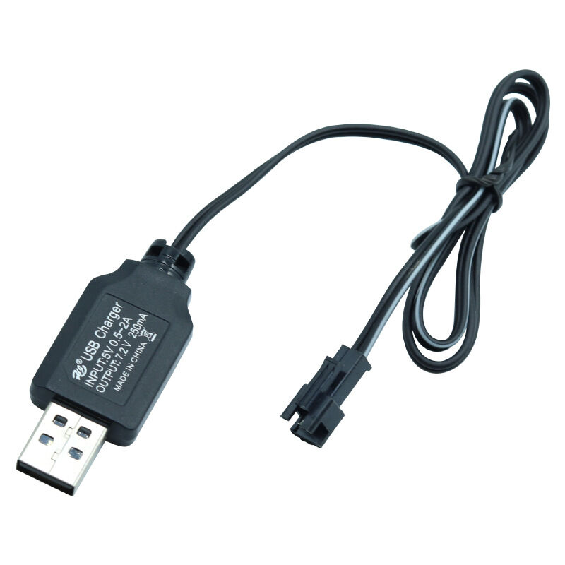 foto del prodotto cavo di ricarica per batteria usb caricabatterie ni cd ni mh pacco batterie sm 2p adattatore spina 4,8 v 250 ma uscita giocattoli auto 2 pezzi 