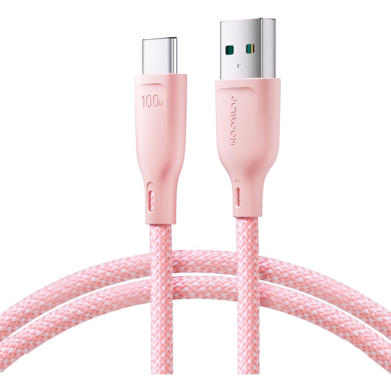 foto del prodotto cavo di trasferimento rapido usb-a - usb-c 100w serie multicolore 1 m rosa