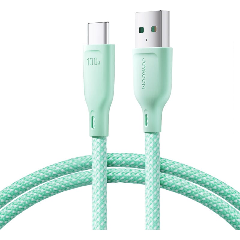 foto del prodotto cavo di trasferimento rapido usb-a - usb-c 100w serie multicolore, 1 m, verde