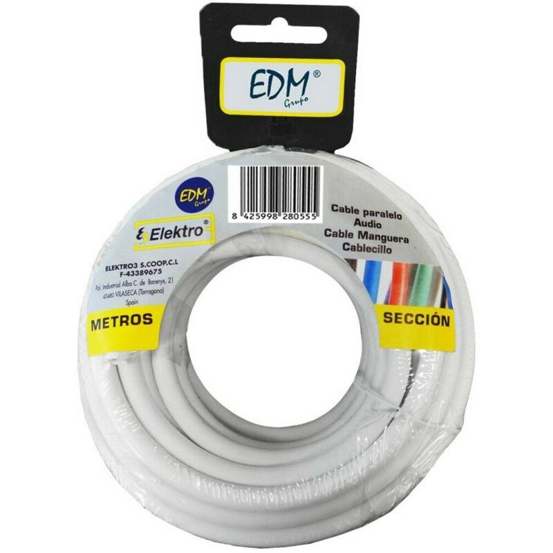 foto del prodotto cavo edm 28089 bianco 2 x 1 mm 25 m