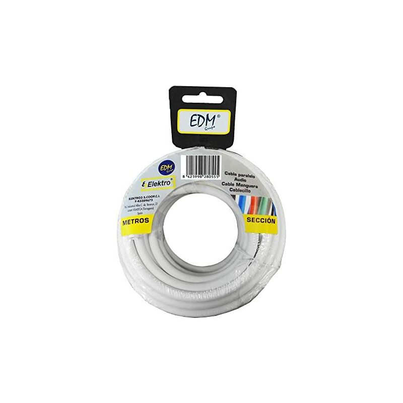 foto del prodotto cavo edm 28104 bianco 2 x 1 mm 20 m