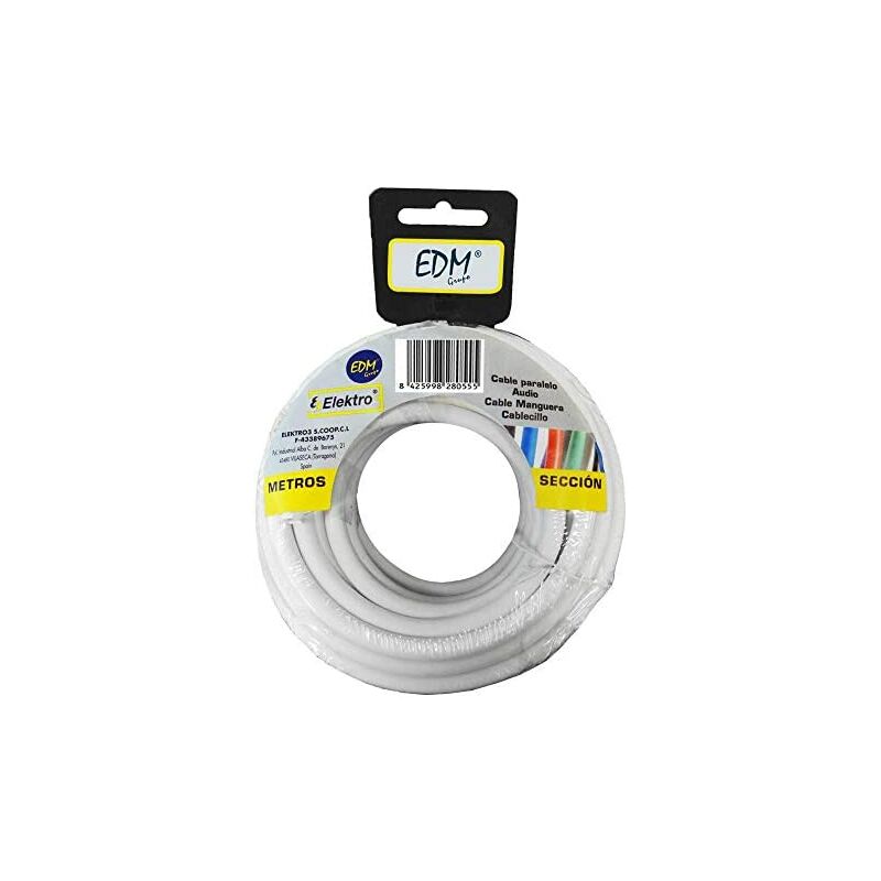 foto del prodotto cavo edm 28133 bianco 3 x 1 mm 15 m