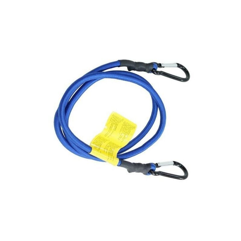 foto del prodotto cavo elastico 8 x 600 mm. con ganci in alluminio a moschettone 2 pz.