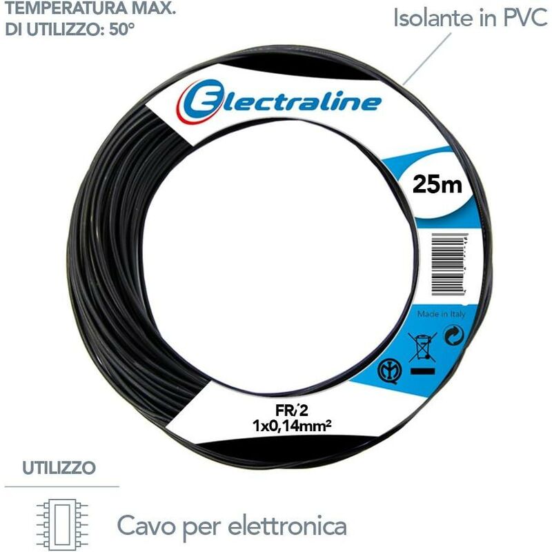 foto del prodotto cavo electraline fr 2 1x0,14 colore nero 19001