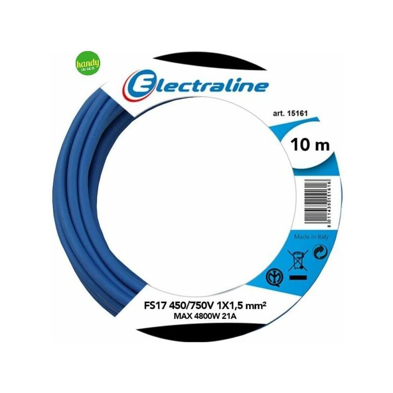 foto del prodotto cavo electraline fs17 unipolare 1x1,5mm 10mt blu