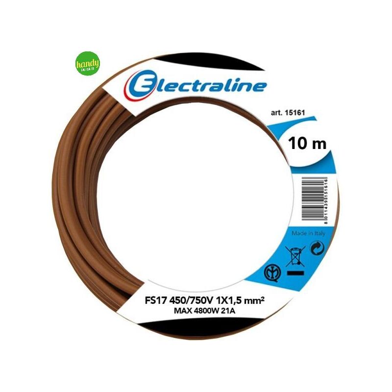 foto del prodotto cavo electraline fs17 unipolare 1x1,5mm 10mt marrone