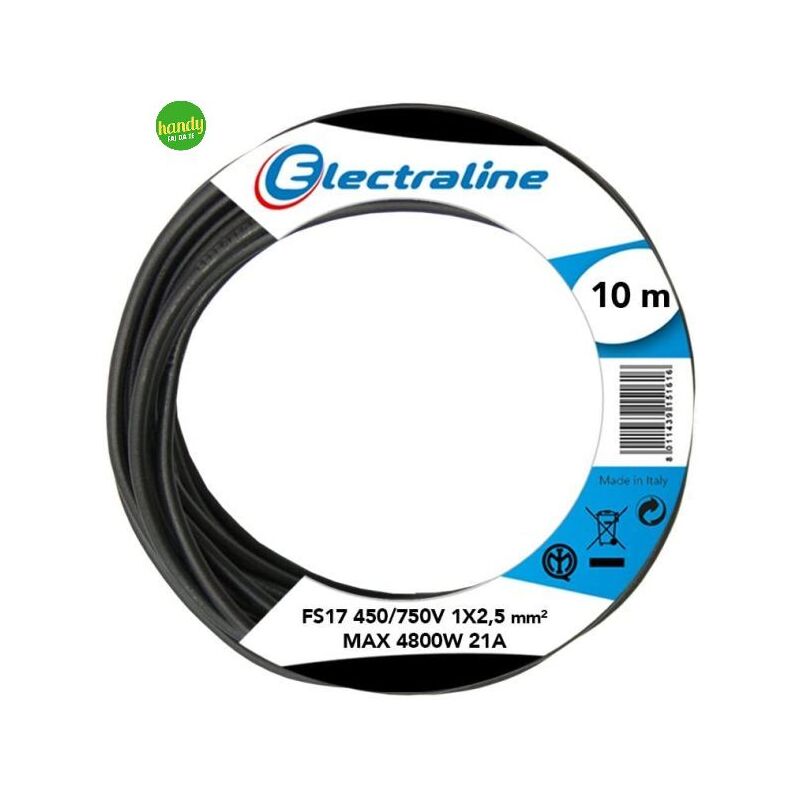 foto del prodotto cavo electraline fs17 unipolare 1x2,5mm 10mt nero