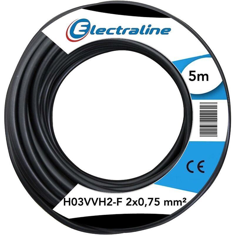foto del prodotto cavo electraline h03vvh2 f 2x0,75 colore nero 10920