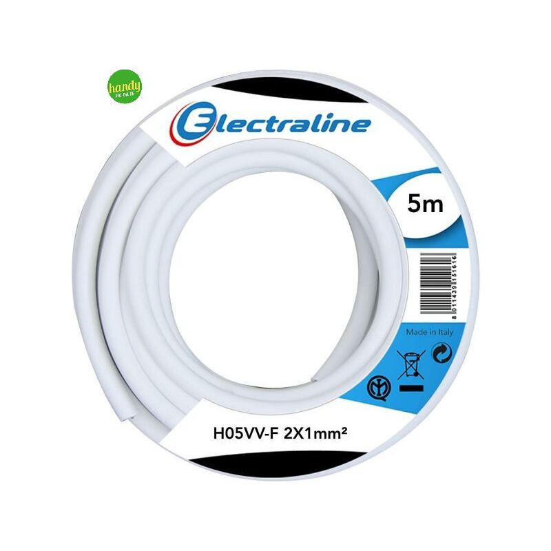 foto del prodotto cavo electraline h05vv f 2x1mm 5mt bianco