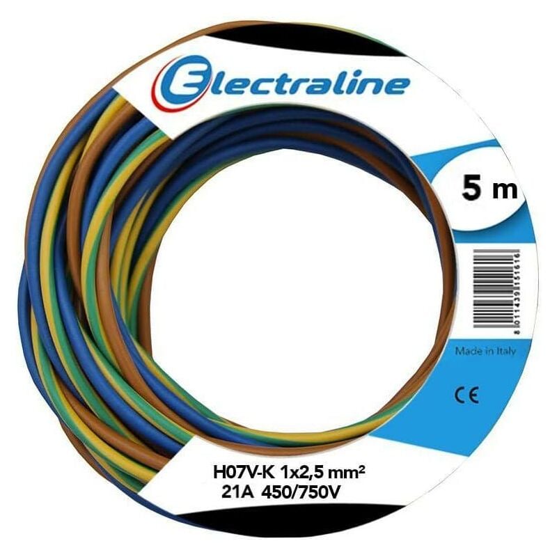 foto del prodotto cavo electraline h07v k 450 750v 5 metri 25148