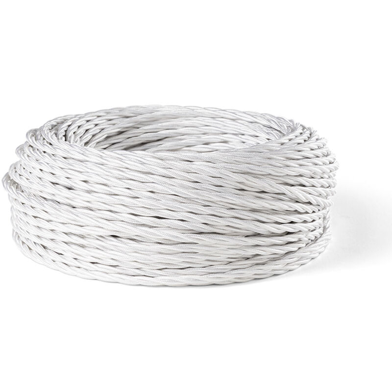 foto del prodotto cavo elettrico a treccia 10m bianco