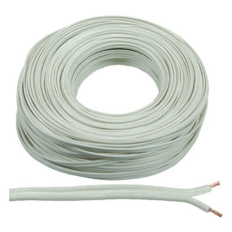 foto del prodotto cavo elettrico bipolare piattina costa larga bianco 2x mmq.1 colore bianco