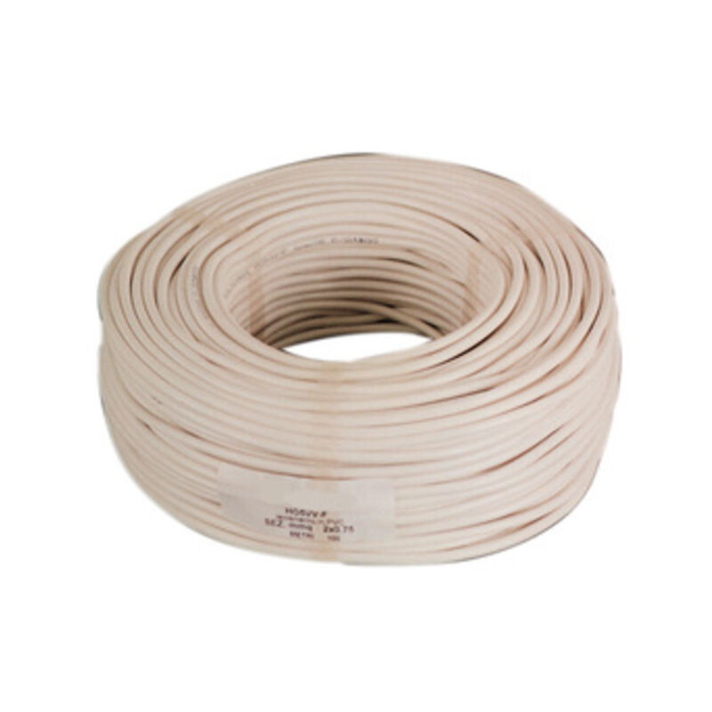 foto del prodotto cavo elettrico h05vv f sez. 2x1,00 mm. bianco. prezzo al metro.