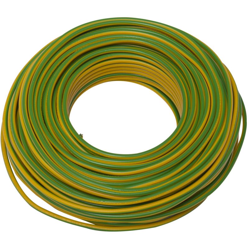 foto del prodotto cavo elettrico ho7v u 1,5 mm2 giallo verde 25 m