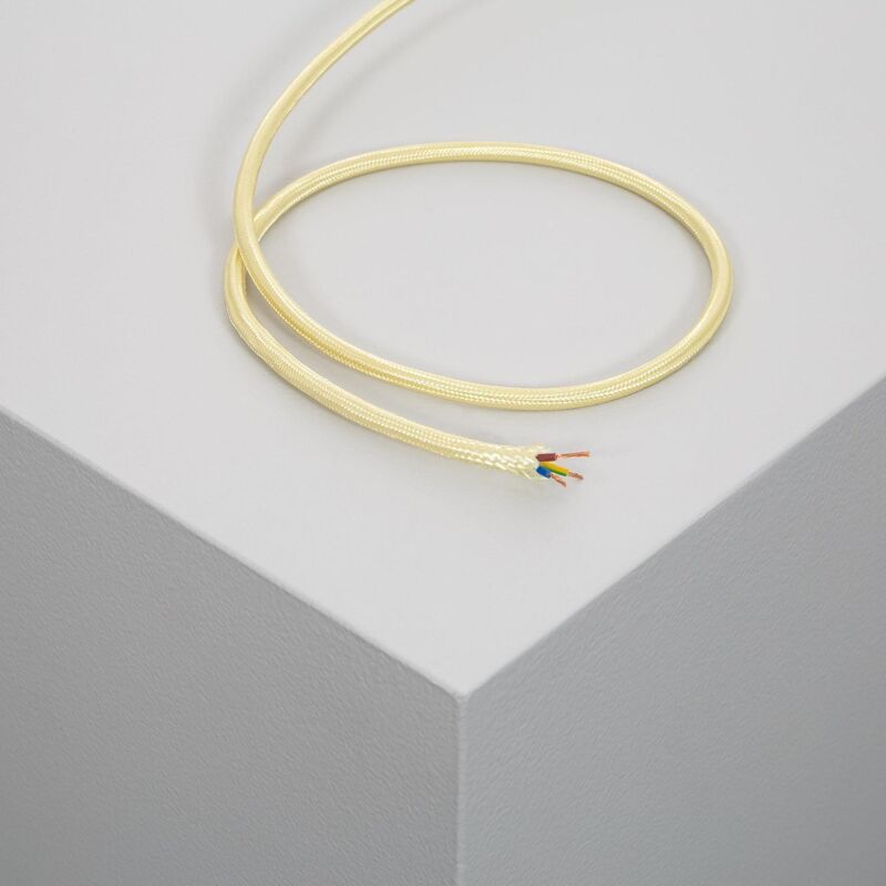 foto del prodotto cavo elettrico in tessuto oro 2 m