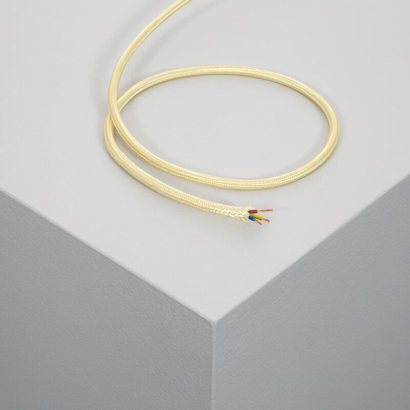 foto del prodotto cavo elettrico in tessuto oro 7 m