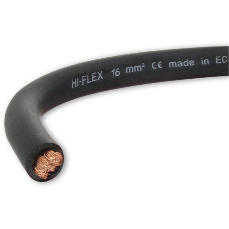 foto del prodotto cavo elettrico nero sezione 16 mm lunghezza 10m per batterie o saldatura