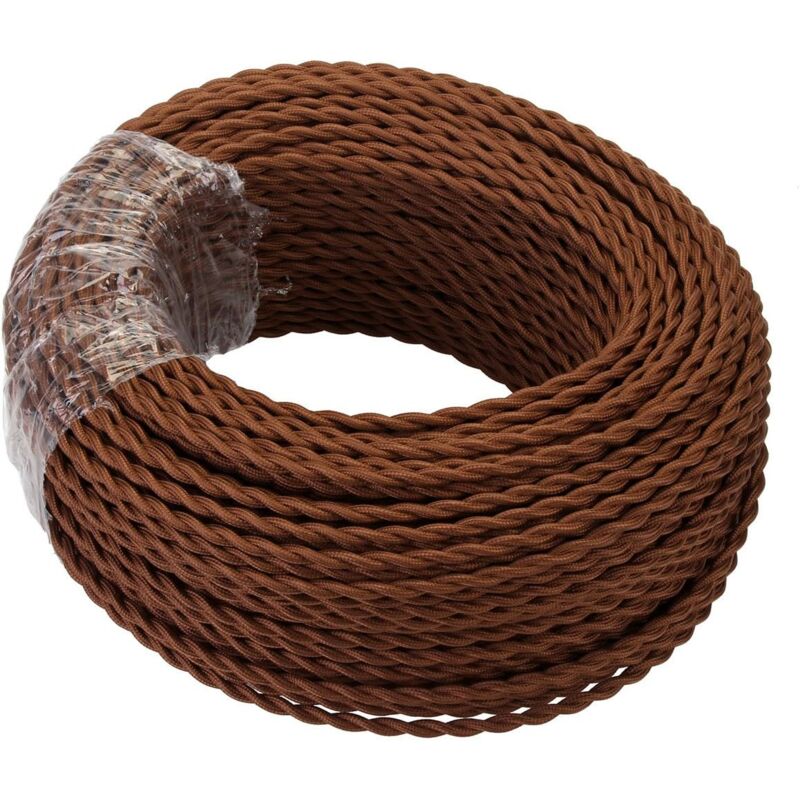 foto del prodotto cavo elettrico tessile da 10 m, cavo intrecciato retr , filo di rame rivestito in lino a 2 fili 2 x 0,75 mm , per lampada a sospensione fai da
