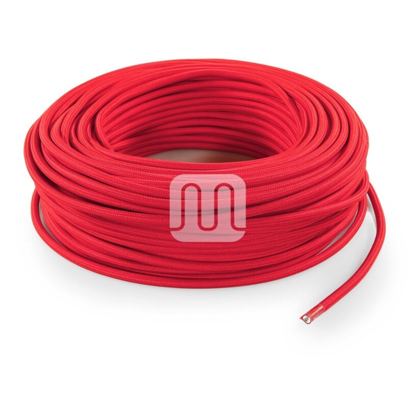 foto del prodotto cavo elettrico tessile tondo rosso to57 3mt merlotti