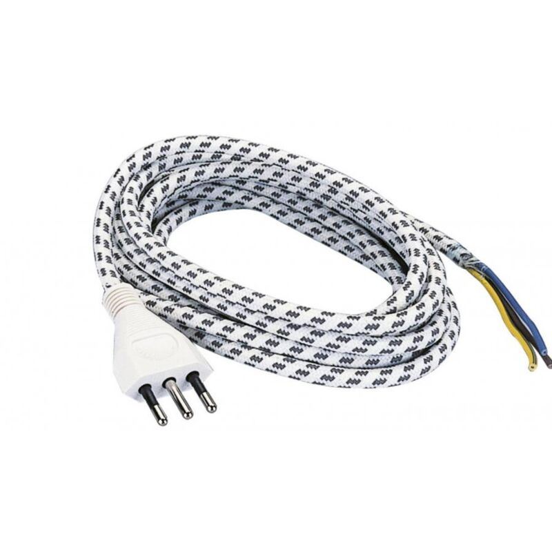 foto del prodotto cavo elettrico tigrato grigio ferro da stiro con spina da 2,80mt