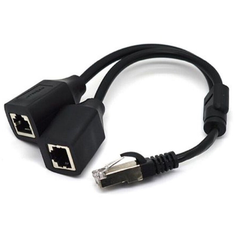 foto del prodotto cavo ethernet rj45 porta lan porta da 1 a 2 adattatore connettore sp-l01 - - maxtech